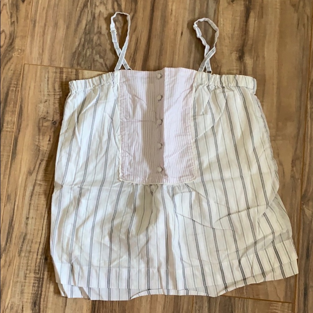 Gap strip button tank top spaghetti strap